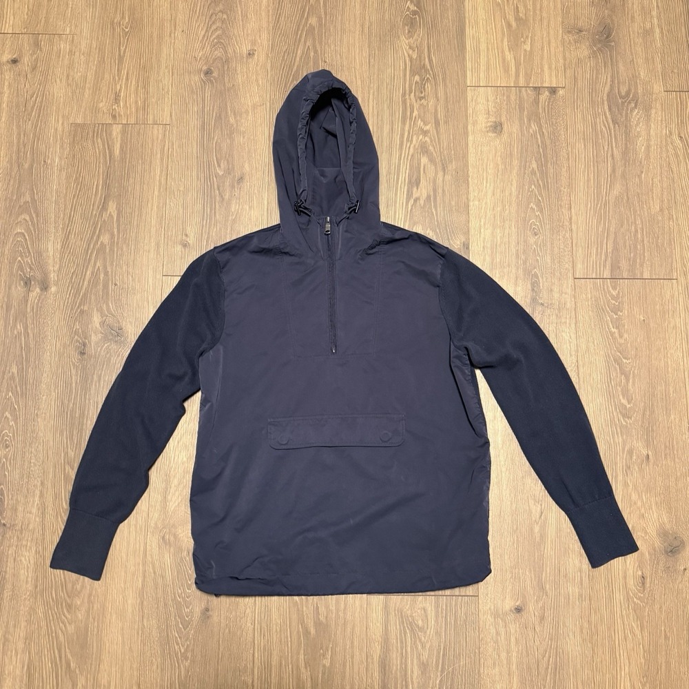 Banana Republic Men's M Navy Blue Anorak Windbreaker Lightweight Pullover